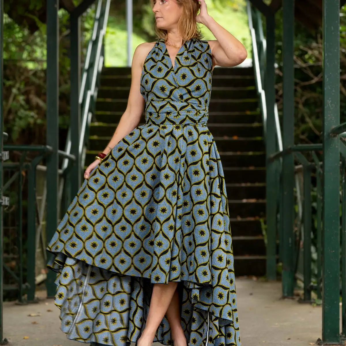 Maxi robe en wax