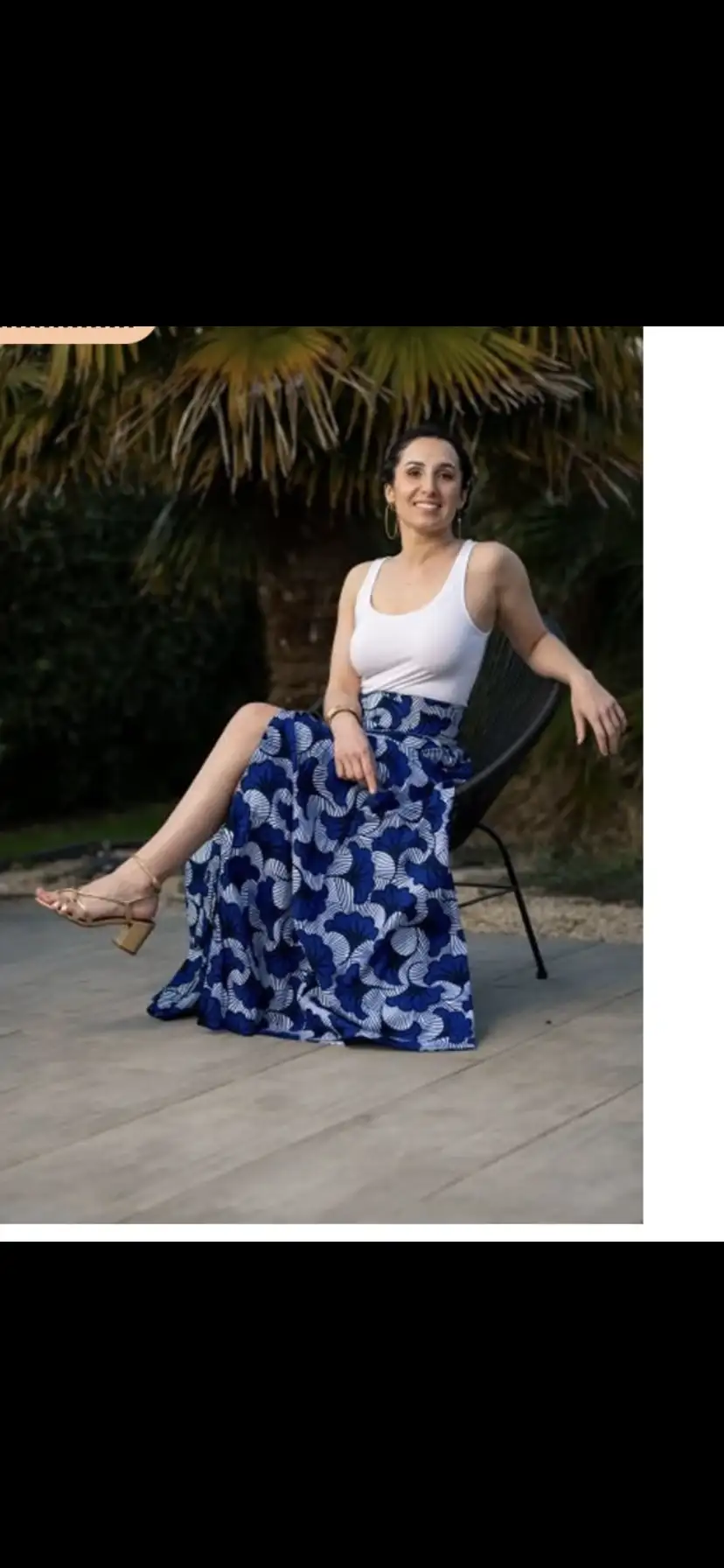 Jupe portefeuille en tissu wax