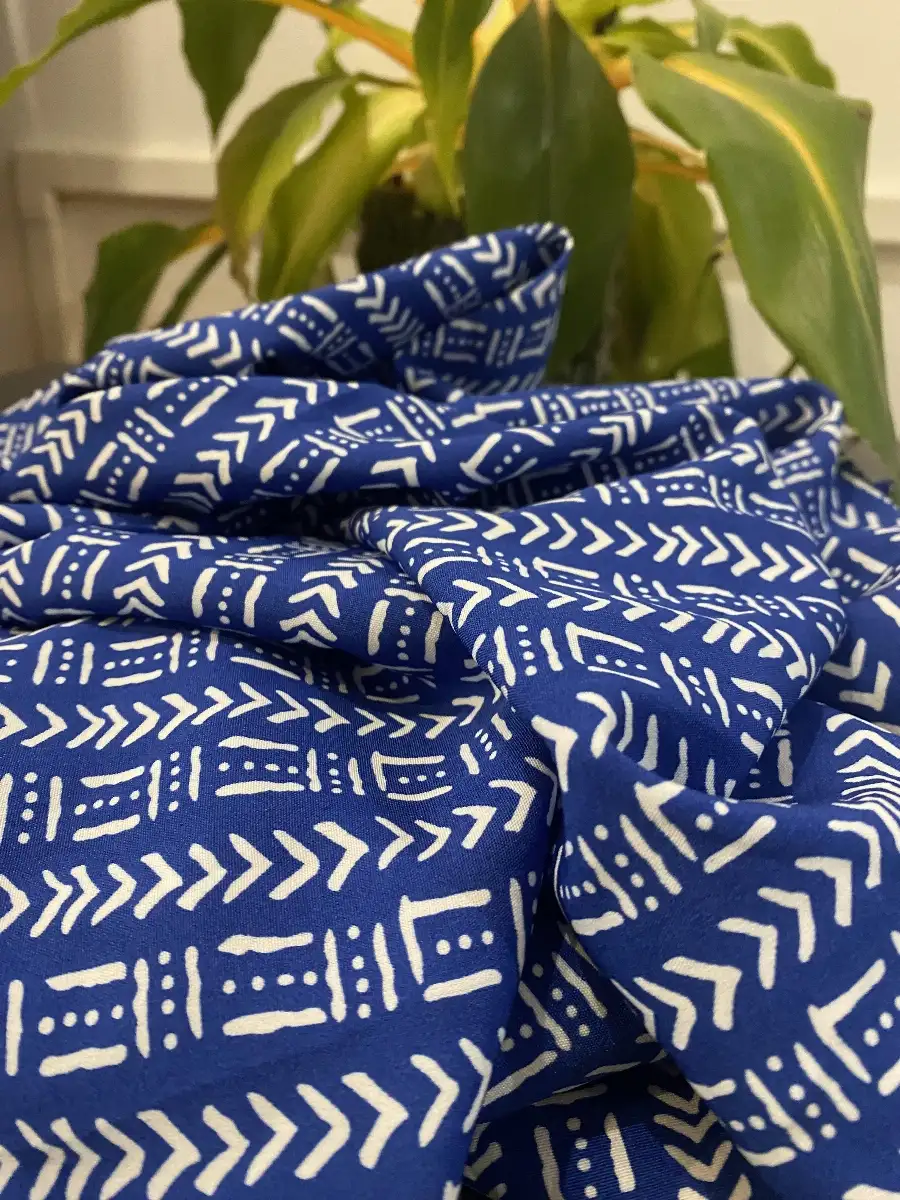 Tissu crêpe bogolan fluide