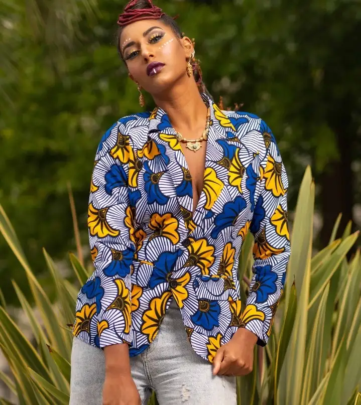 Veste courte en wax