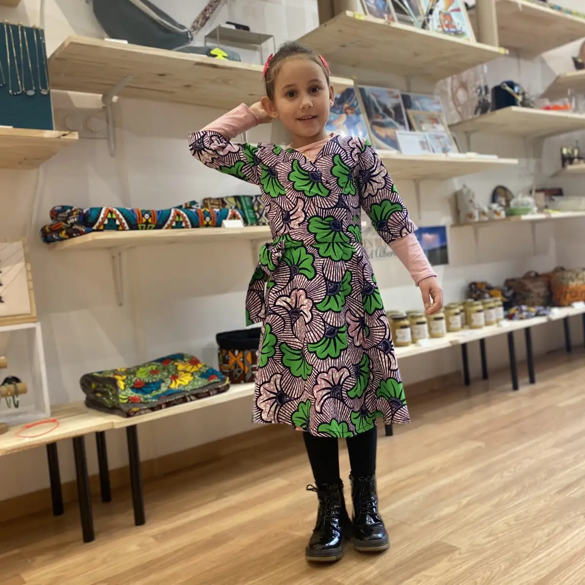 Robe fille en wax