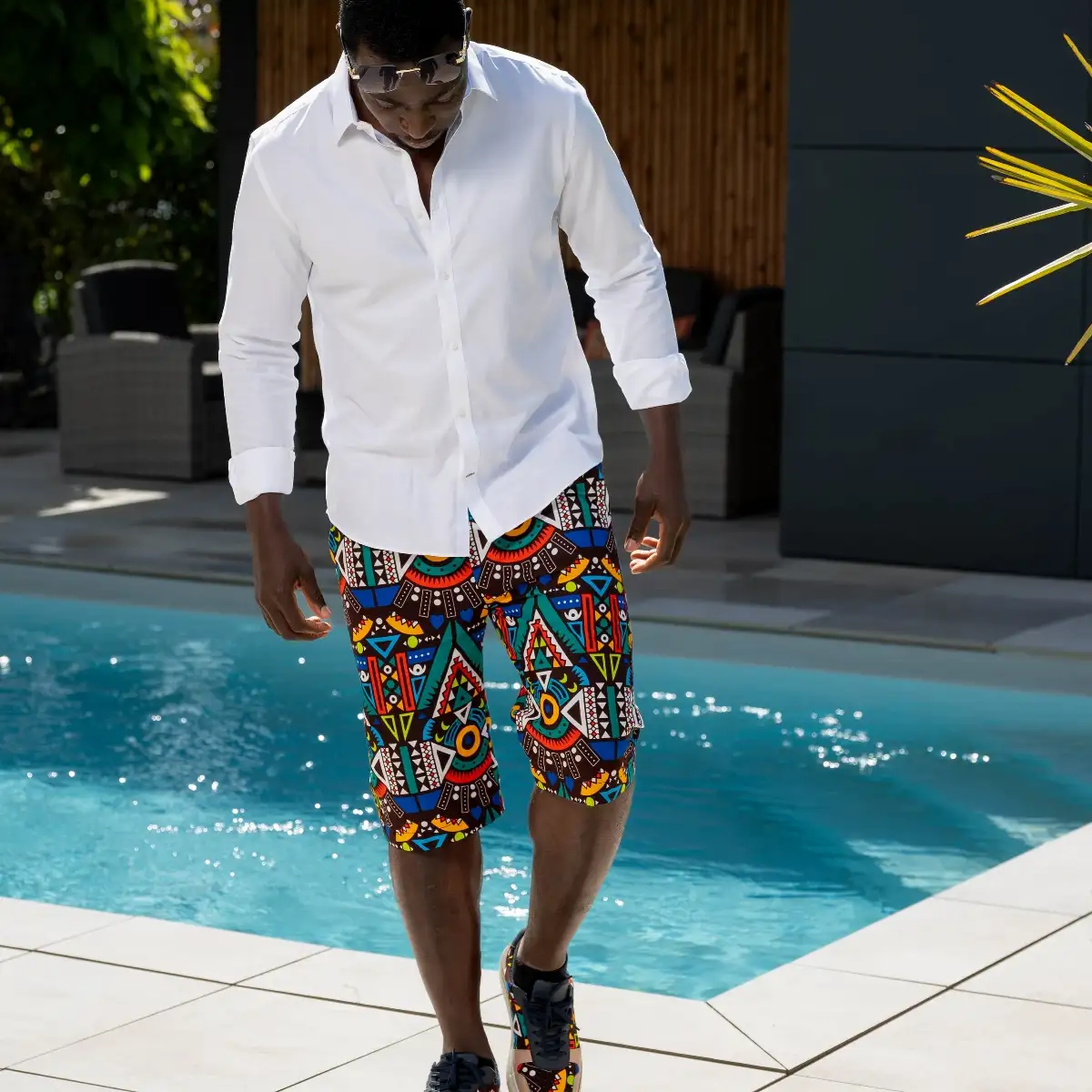 Bermuda homme en wax