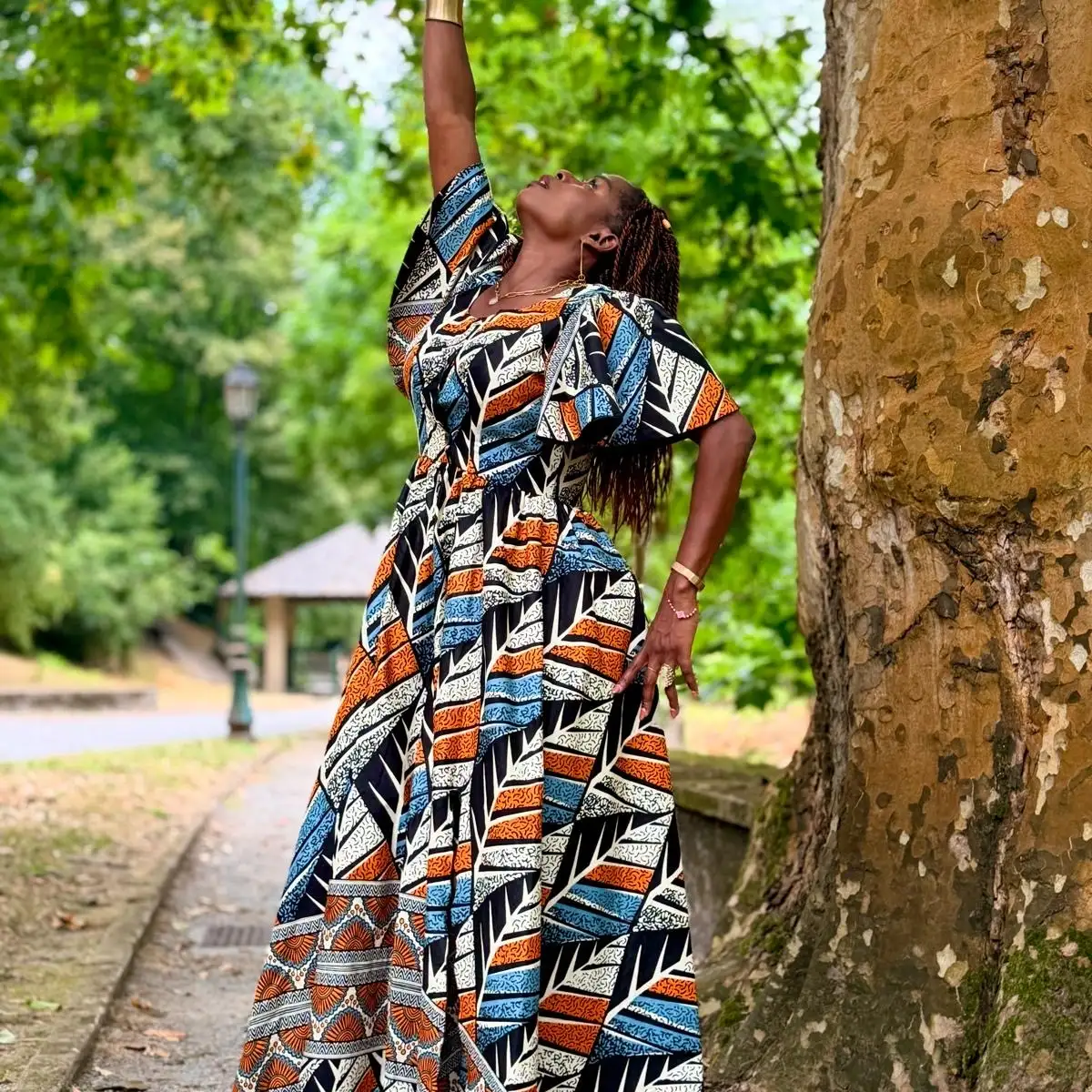 Maxi robe en wax