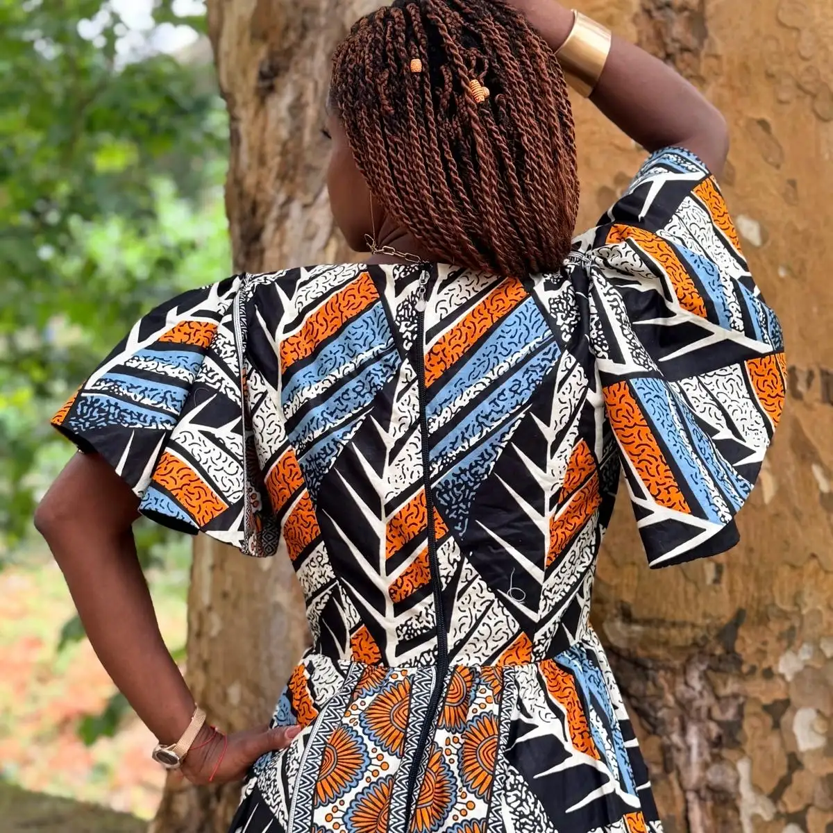 Maxi robe en wax
