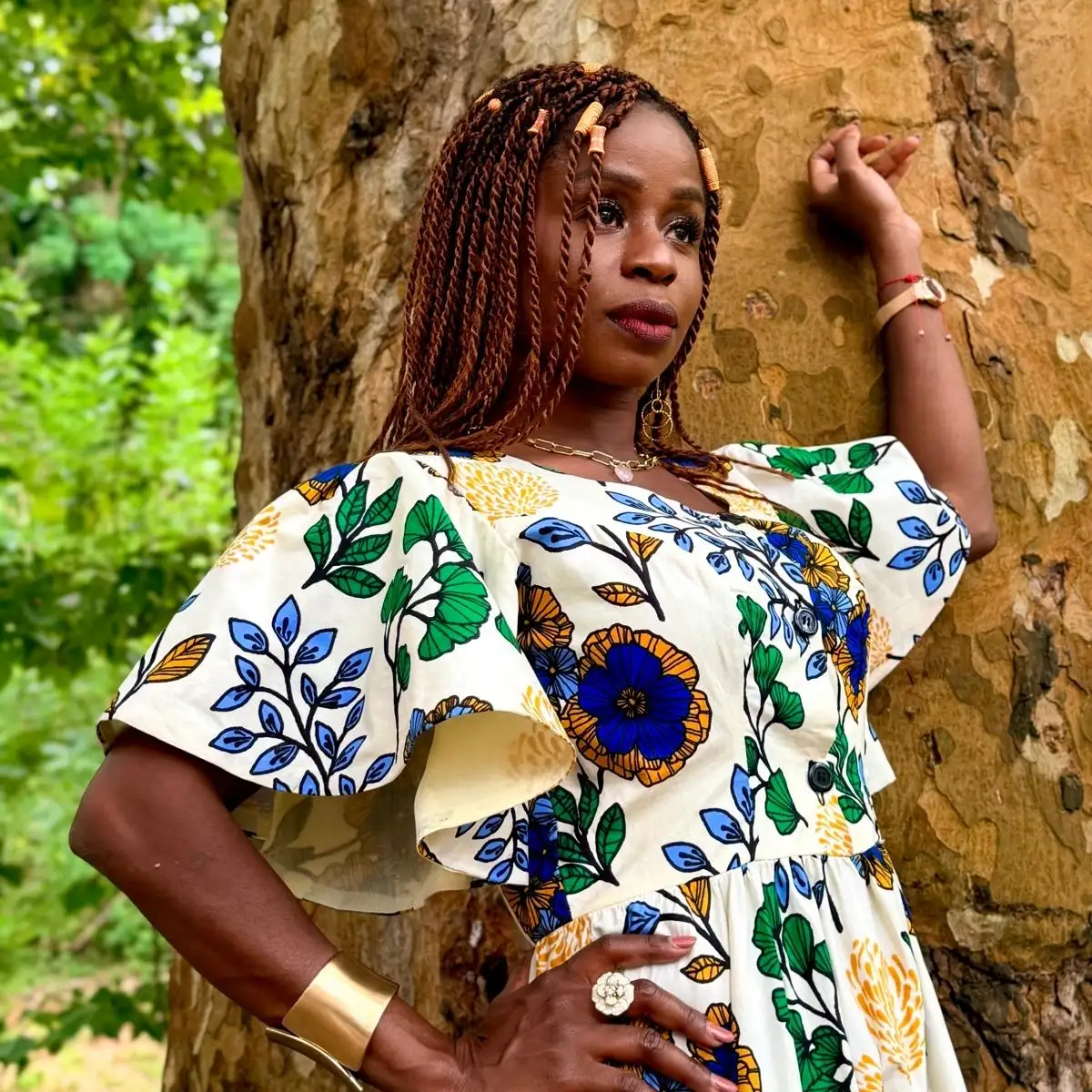 Maxi robe en wax