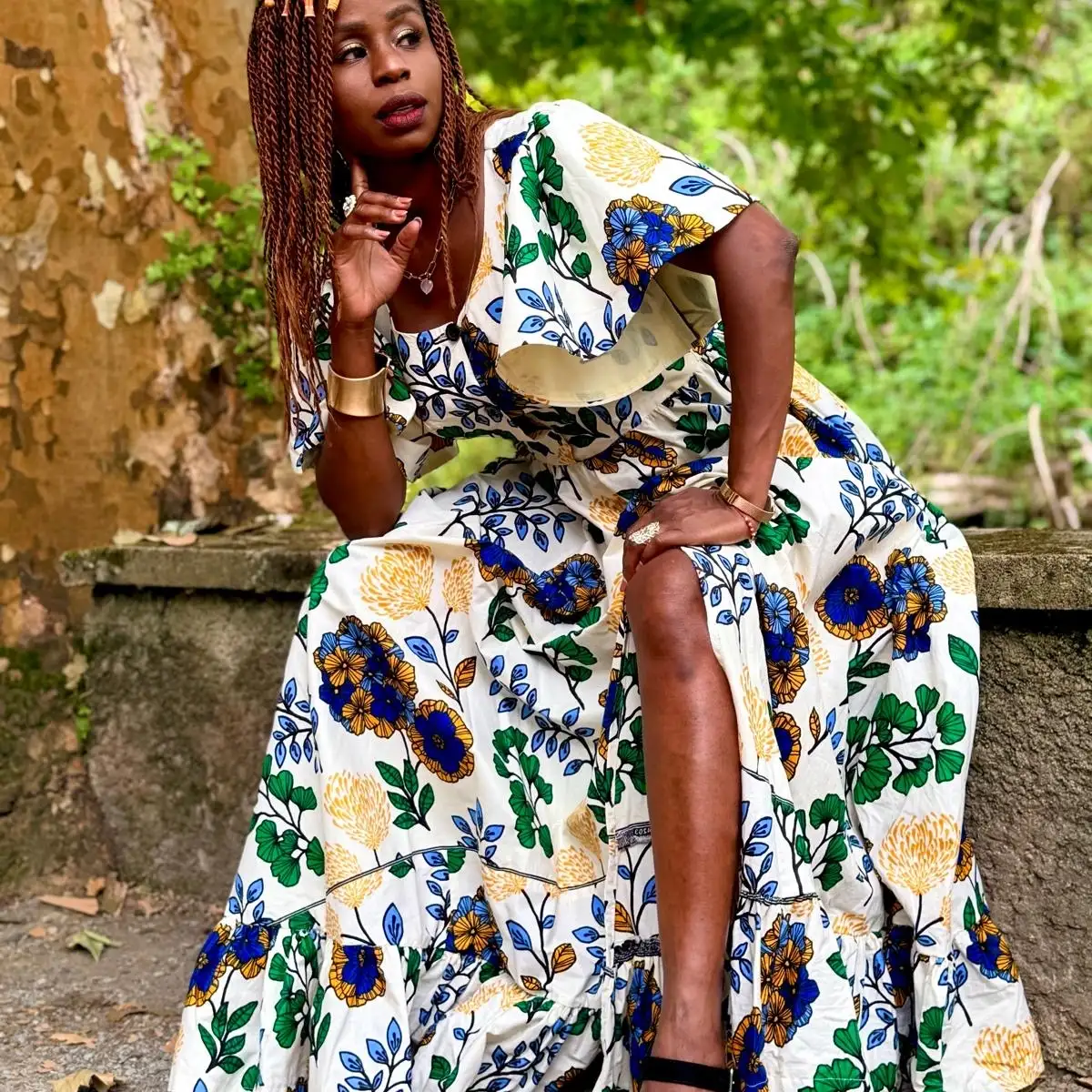 Maxi robe en wax