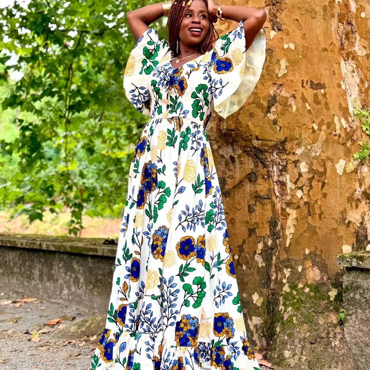 Maxi robe en wax